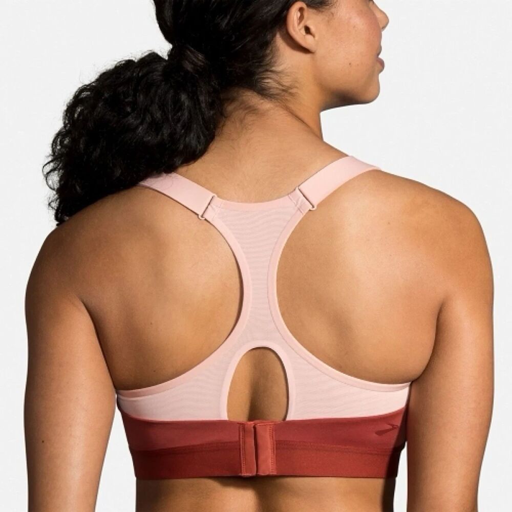 Brooks Dare Racerback Run Women Bra Rosewood/Flamingo 32E